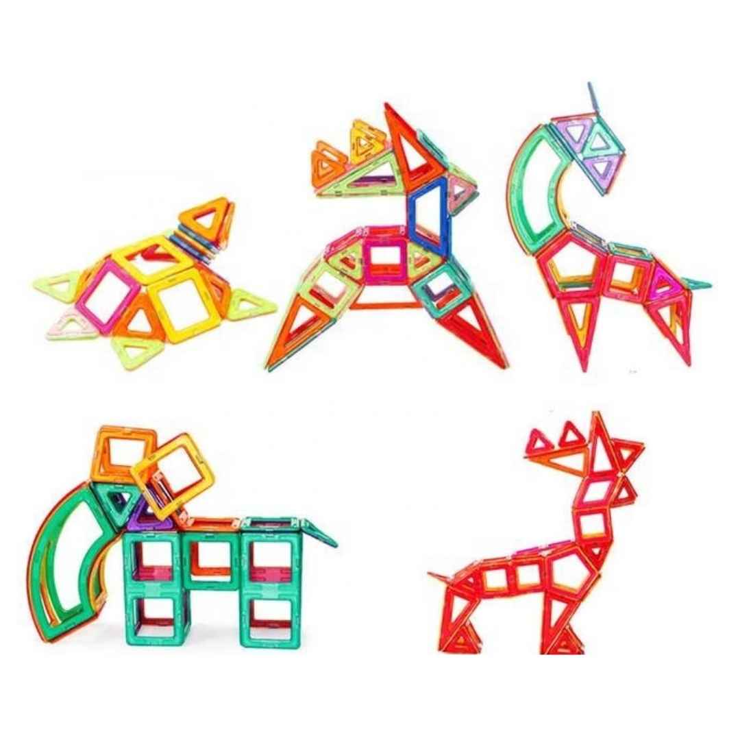 Colorful Magnetic Tiles 66pc Kit
