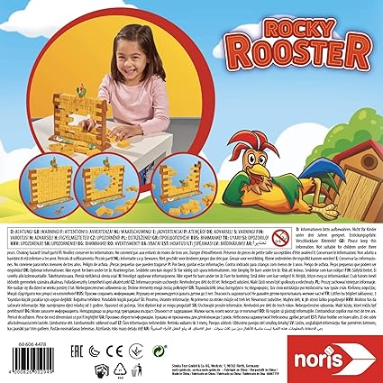 Colorful Rocky Rooster Game Pieces