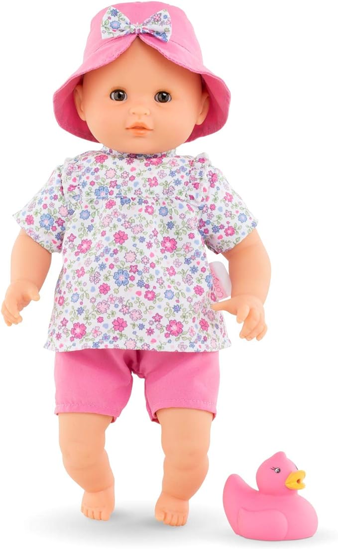Corolle bath doll for toddlers with cute duck accessory