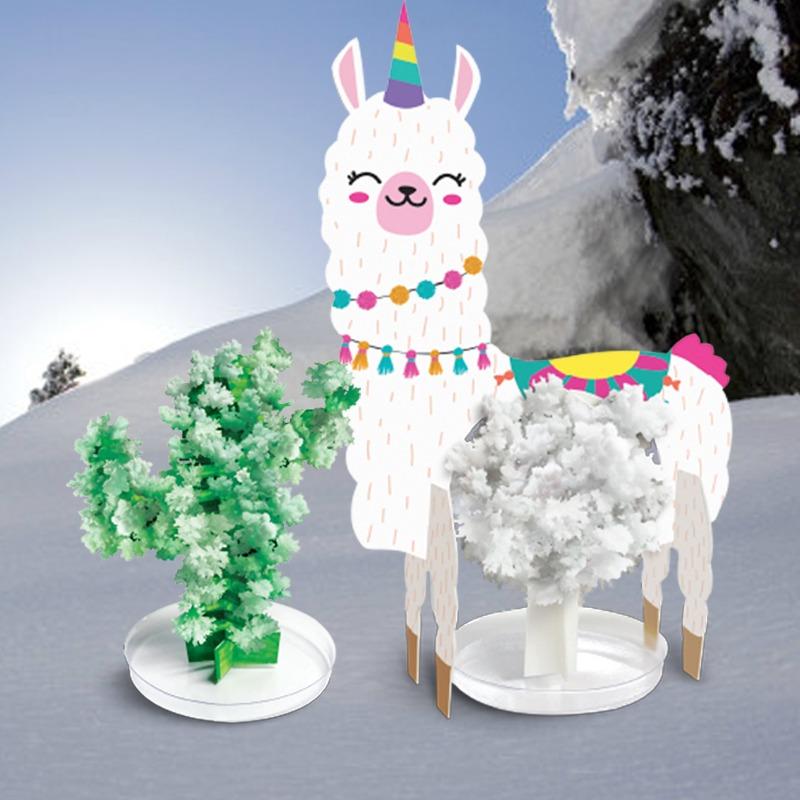Crystal World Growing Llama Set