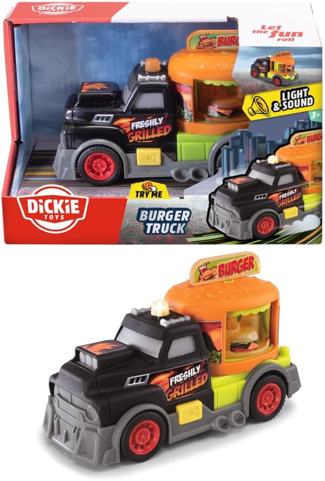 Dickie Toys Truck Burger Truck with Lights and Sound