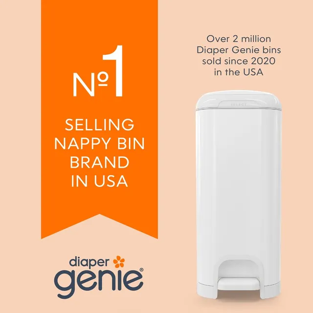 Diaper Genie Select Odor Lock Stainless Steel Pail Grey Diaper Genie Yallatoys