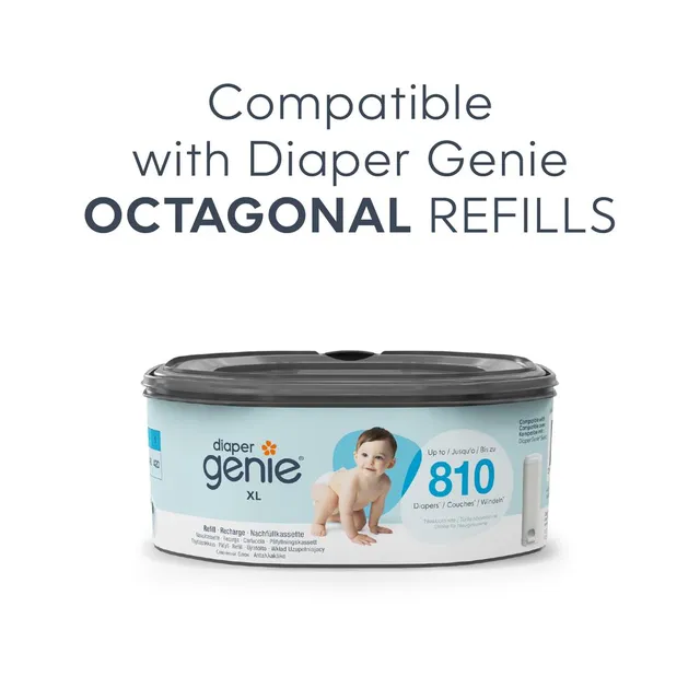 Diaper Genie Select Odor Lock Stainless Steel Pail Grey Diaper Genie Yallatoys