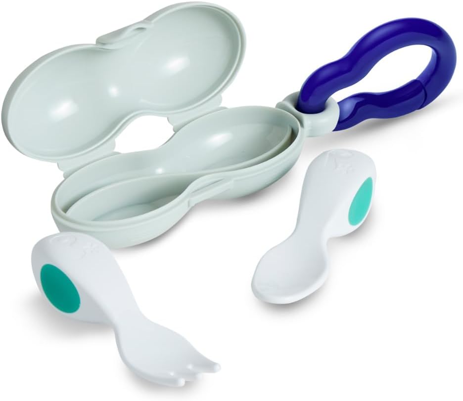 Doddl Baby Cutlery Set and Case- Fresh Green