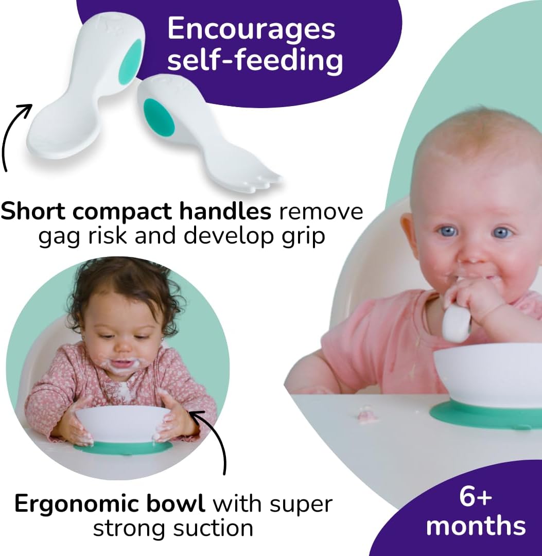 Doddl Baby Cutlery Set and Case- Fresh Green