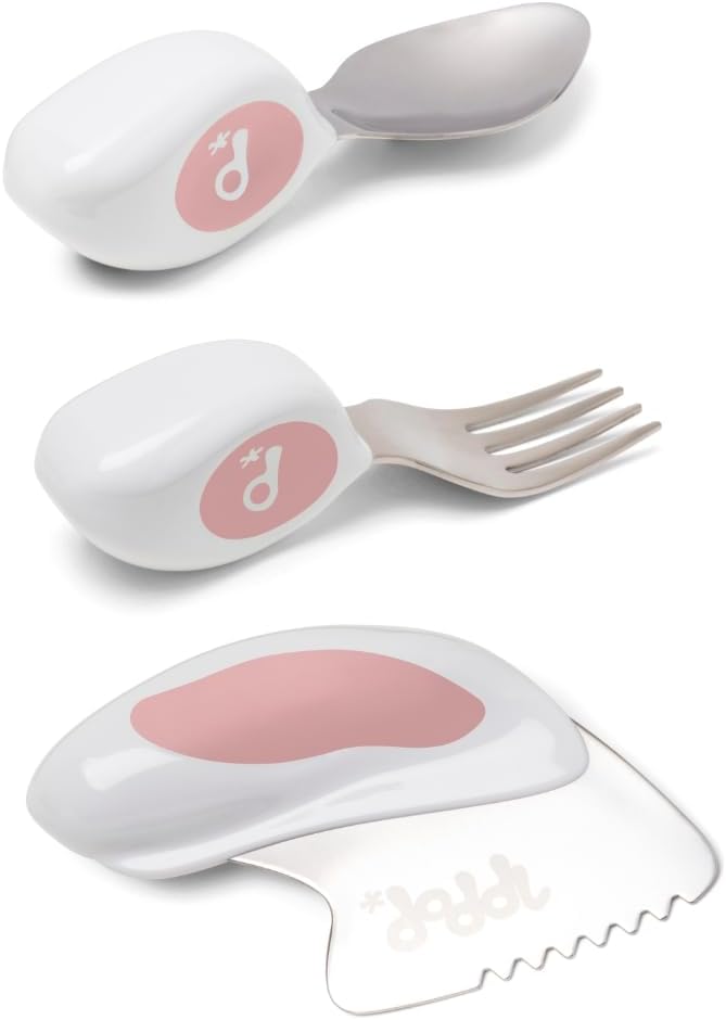 Doddl Toddler Cutlery Set 3Pcs - Dusky Rose