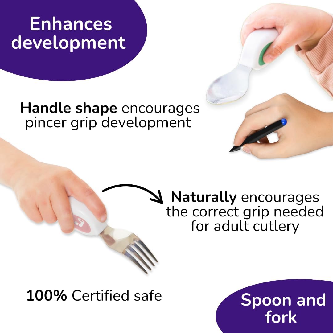 Doddl Toddler Cutlery Set 2Pcs - Dusky Rose