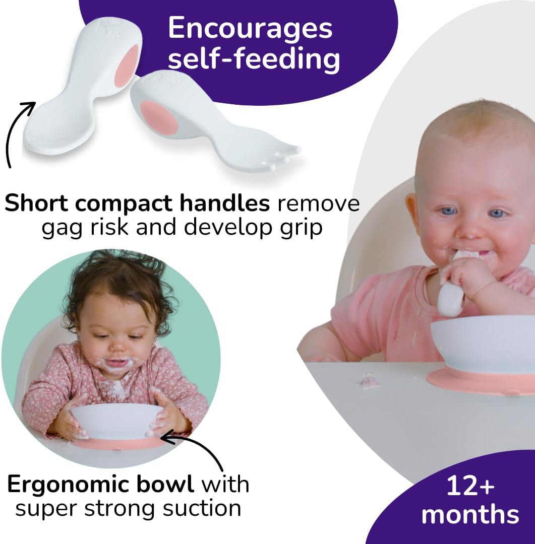 Doddl Baby Cutlery Set and Case- Dusky Rose