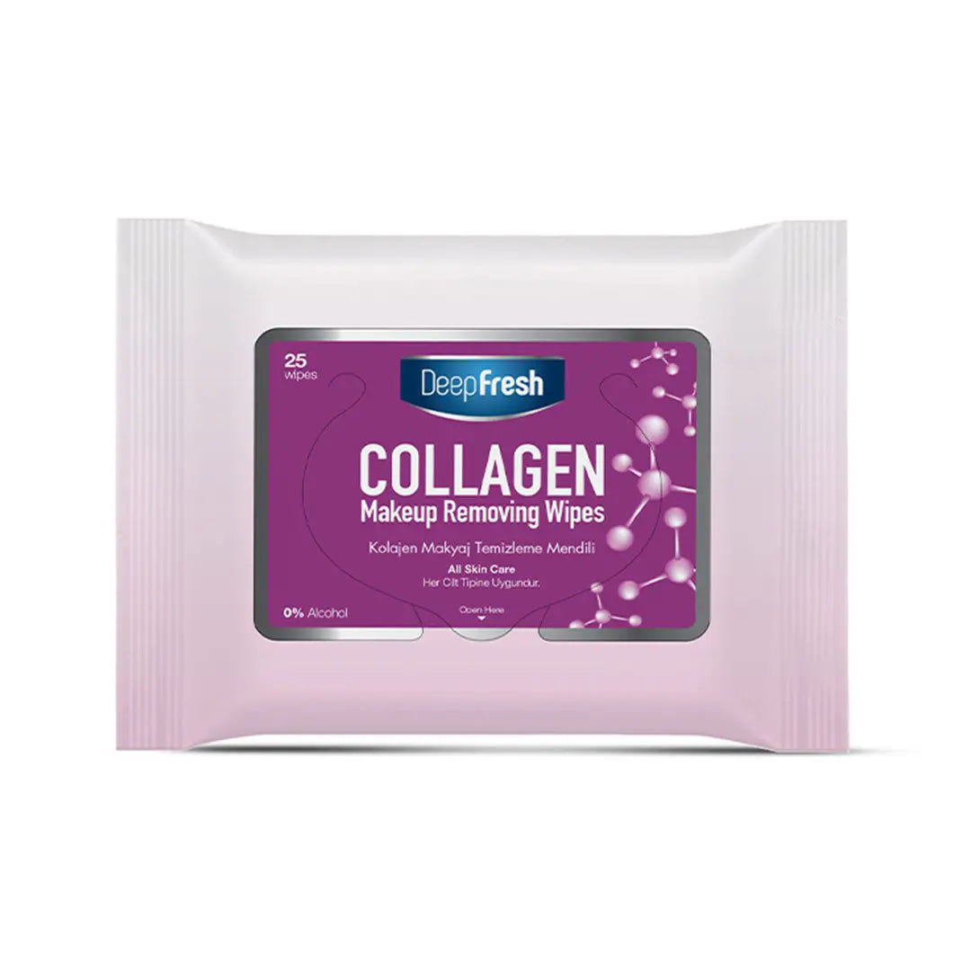 Deep Fresh 25 Sheets Collagen Extract Make Up Removal Wipes Deep Fresh Yallatoys