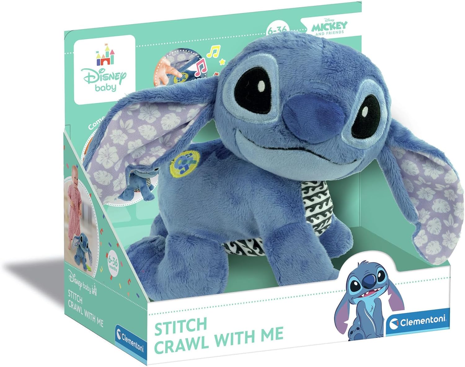 Disney Stitch Crawl with Me Plush Disney Stitch Yallatoys