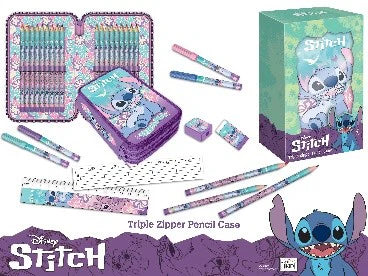 Disney Stitch 3 Zipper Pencil Case