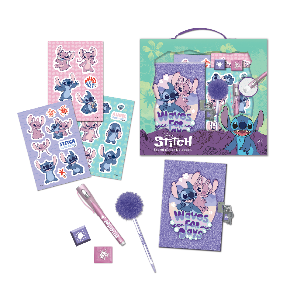Disney Stitch Secret Glitter Note Book