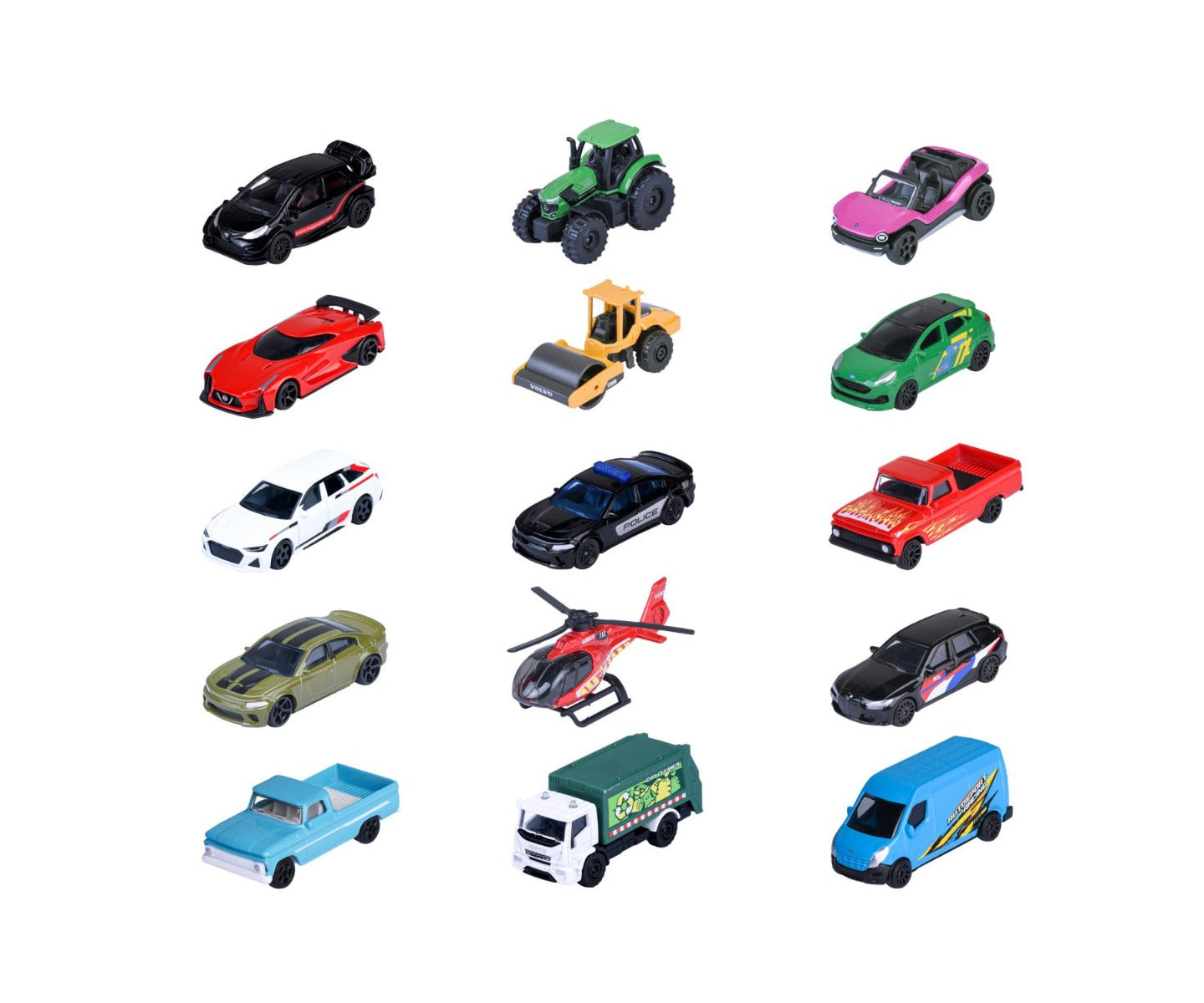 Diecast city street car collection