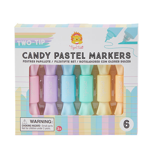 Dual Tip Pastel Candy Markers Tiger Tribe