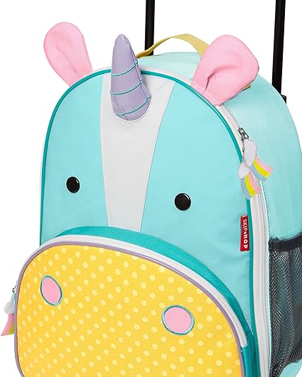 Durable Unicorn Print 14-inch Rolling Bag