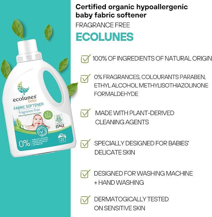 Ecolunes Hypoallergenic Baby Fabric Softener 1 liter Ecolunes Yallatoys