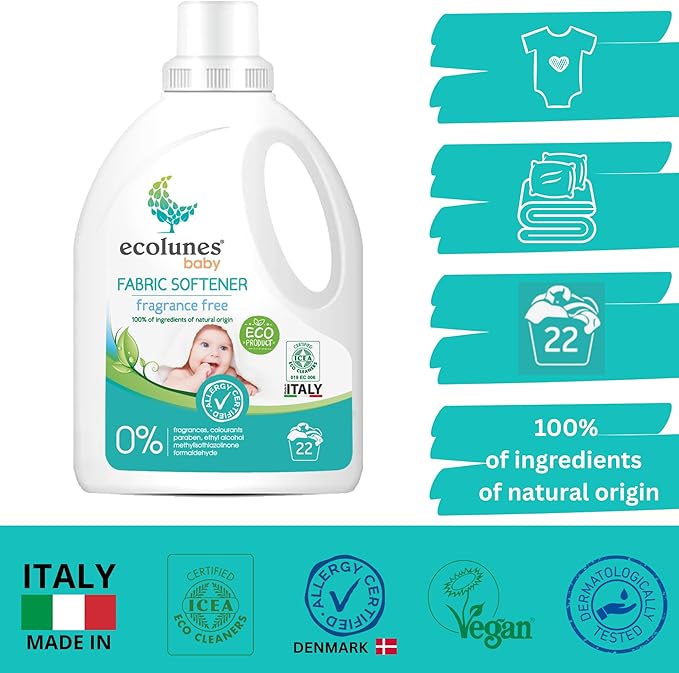 Ecolunes Hypoallergenic Baby Fabric Softener 1 liter Ecolunes Yallatoys
