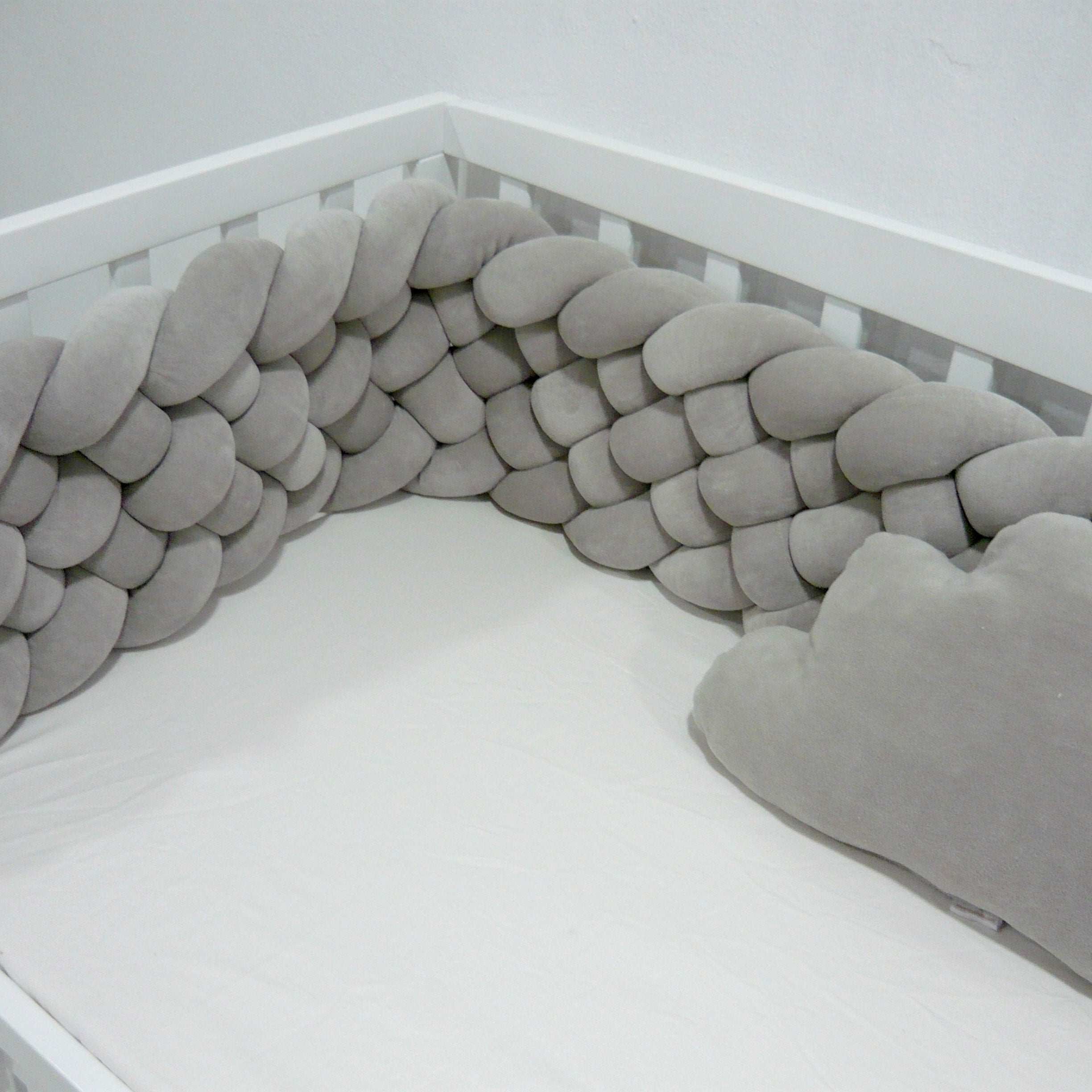 Elmalella Fluffy Braided Bedding Set Stone