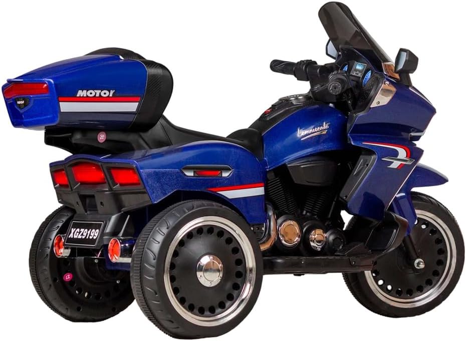 Electric Ride On blue Bike