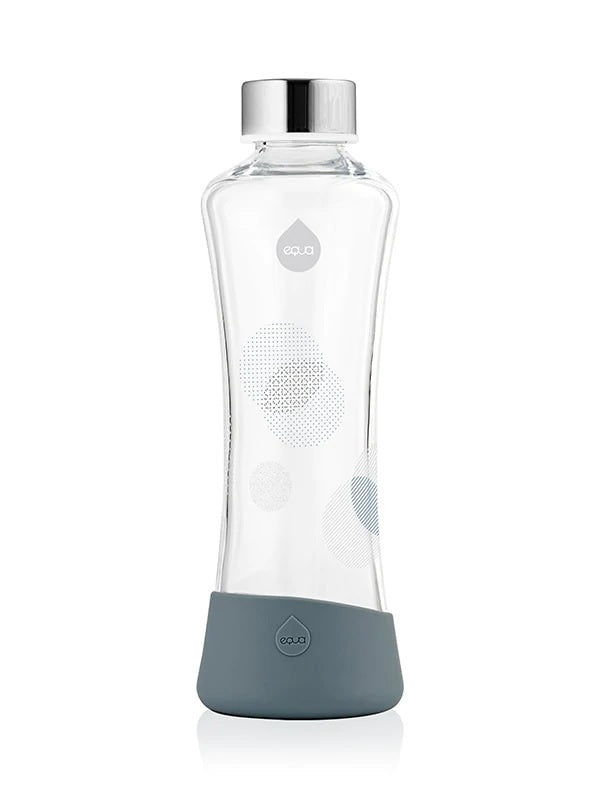 Equa Metallic Silver 550ml Water Bottle