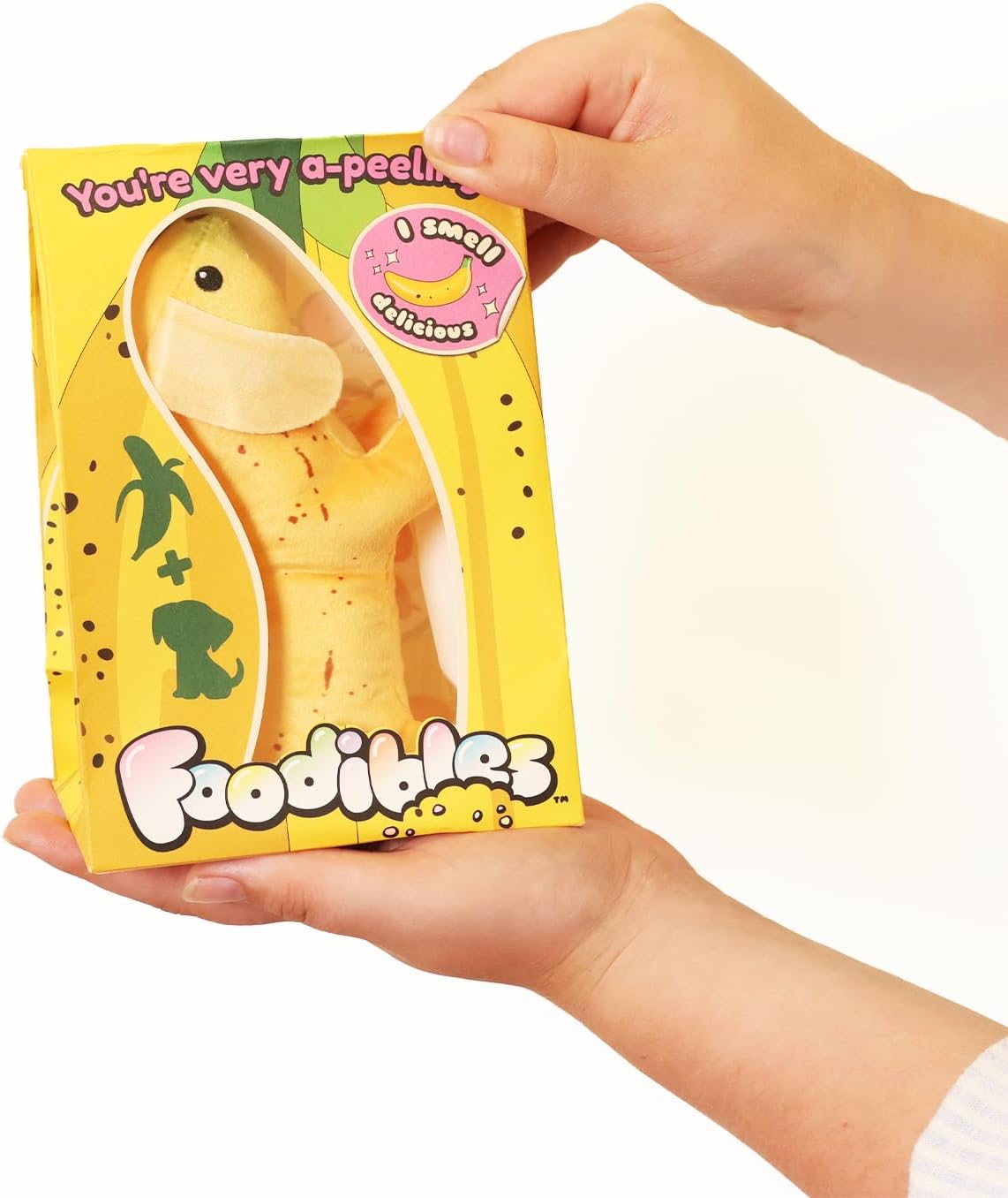 Foodibles Banana Dog Small Scented Soft Cuddly Plush Toy Foodibles Yallatoys
