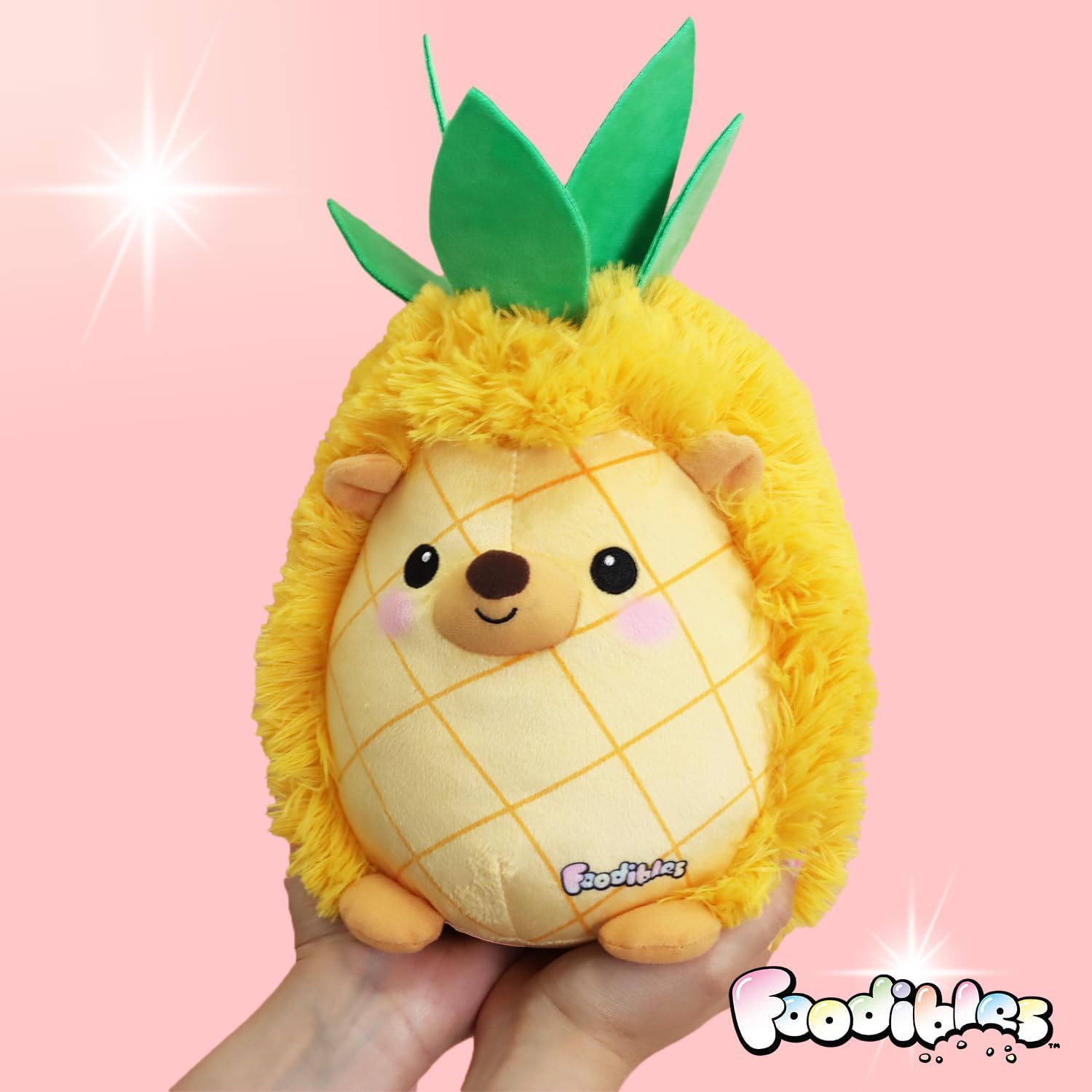 Foodibles Pineapple Hedgehog Large Scented Soft Cuddly Plush Toy Foodibles Yallatoys