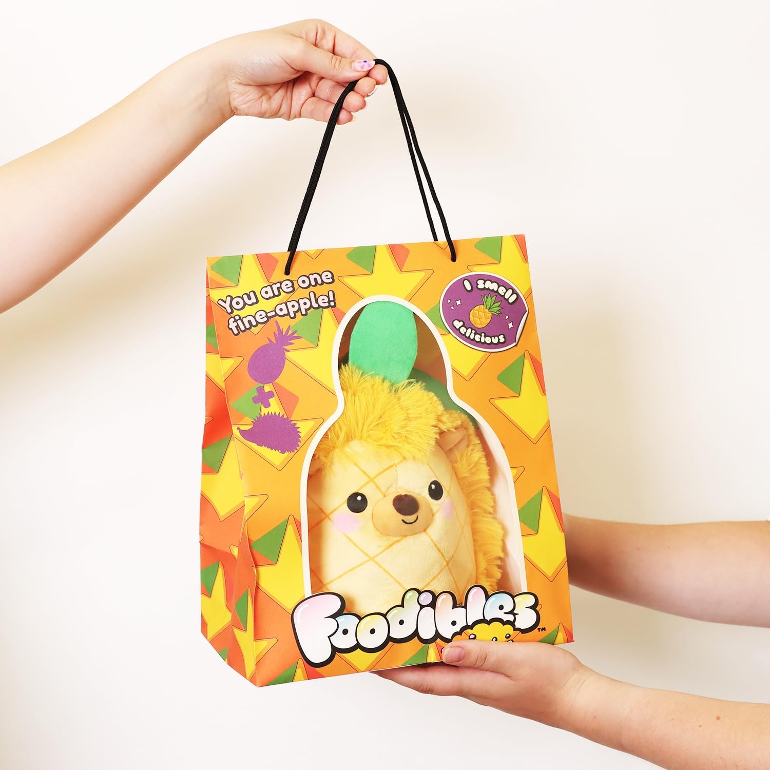 Foodibles Pineapple Hedgehog Large Scented Soft Cuddly Plush Toy Foodibles Yallatoys