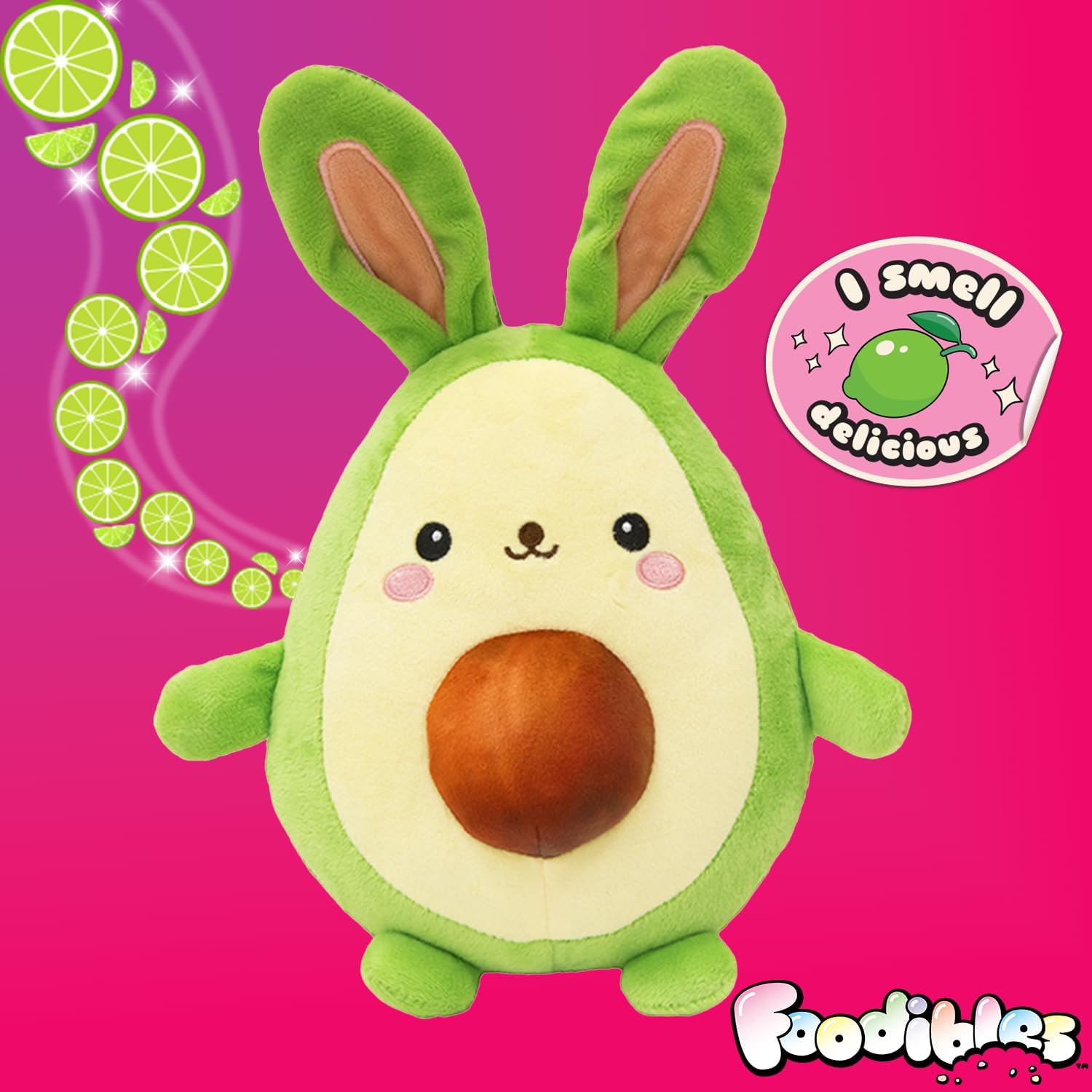 Foodibles Avocado Bunny Large Scented Soft Cuddly Plush Toy Foodibles Yallatoys