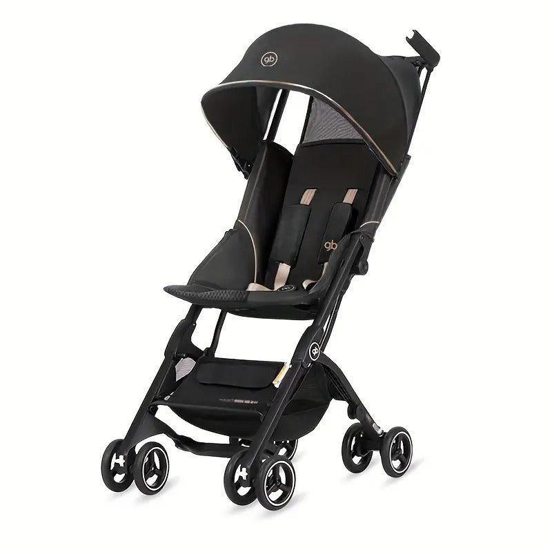 Gb Pockit All Terrain 3H Ultra Compact Lightweight Travel Stroller Black Golden Gb Pockit  Yallatoys