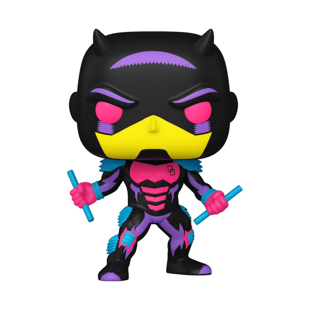 Funko Pop Marvel Exclusive-Armored Daredevil Black Light