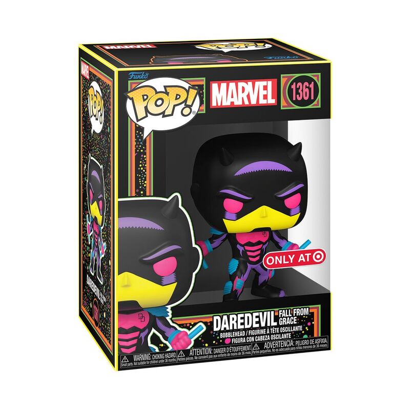 Funko Pop Marvel Exclusive-Armored Daredevil Black Light