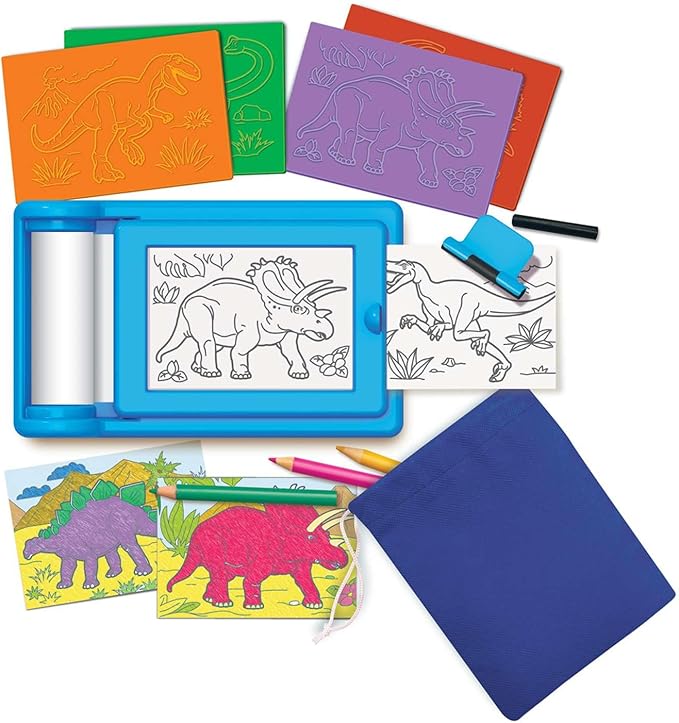 4M KidzMaker Dinosaur Rub Art Studio 4M Yallatoys