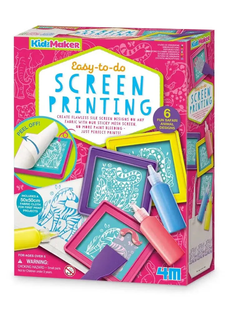 4M KidzMaker Easy to Do Screen Printing 4M Yallatoys