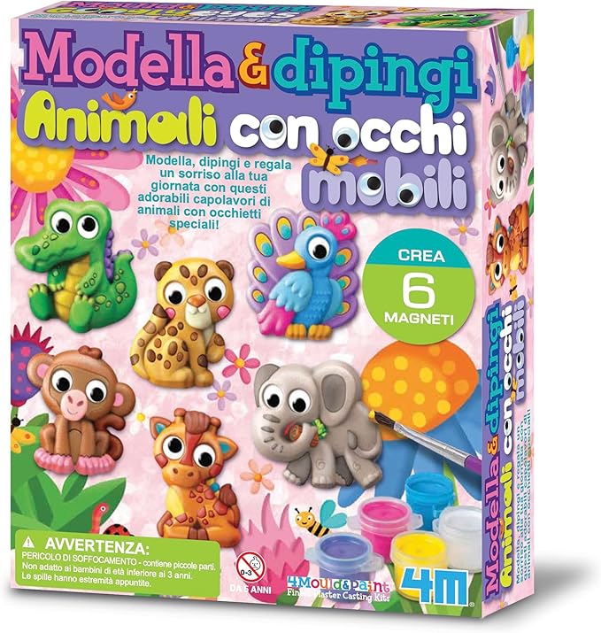 4M Mould and Paint DIY set Googly Eyes Animals 4M Yallatoys