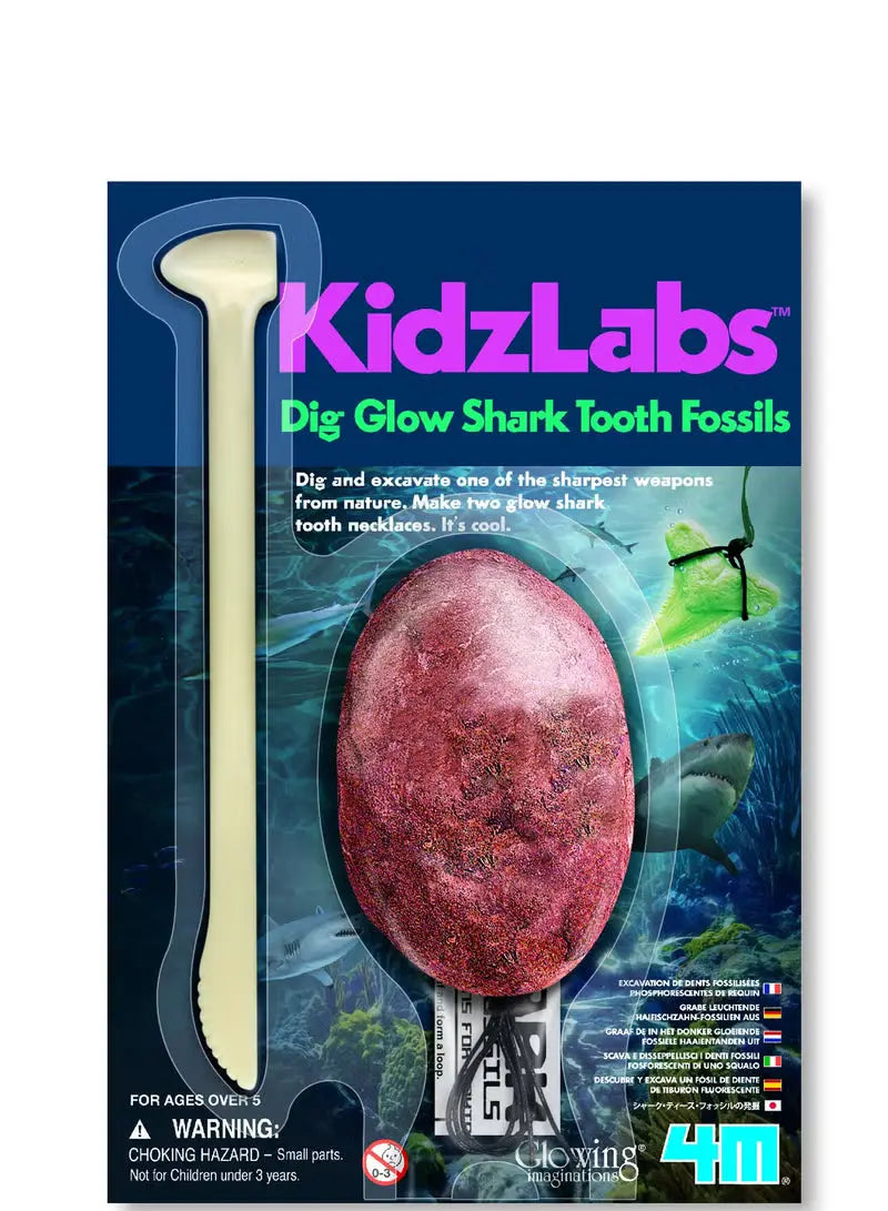 4M Kidzlabs Dig & Glow Shark Tooth Fossils 4M Yallatoys
