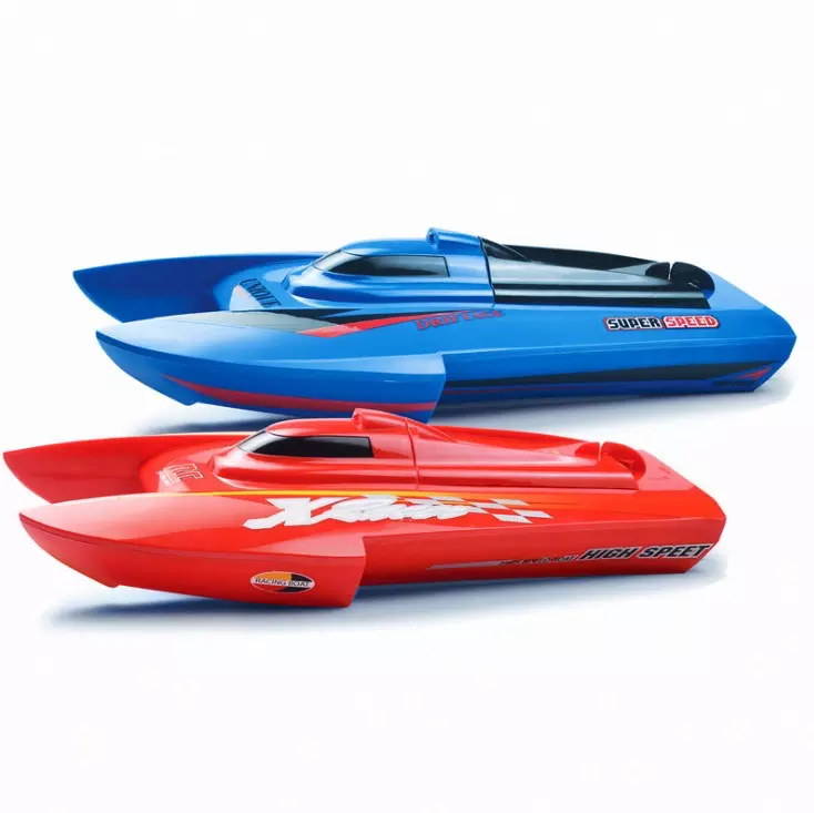 Fast RC speed boat red and blue