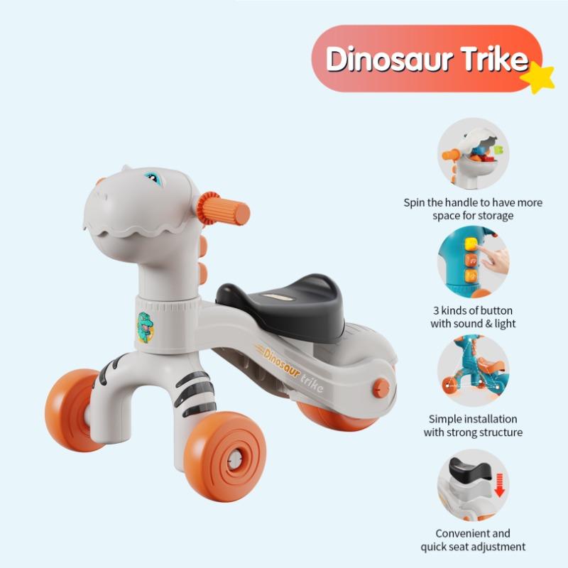 Five Star gray baby activity walker Dinosaur