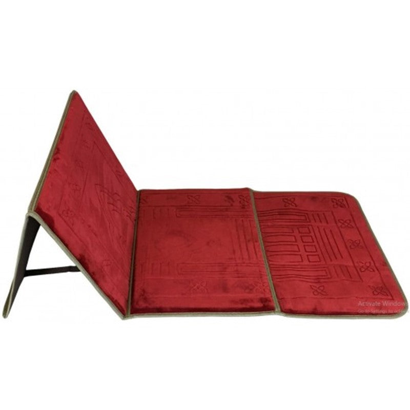 Foldable Orthopedic Prayer Mat Maroon