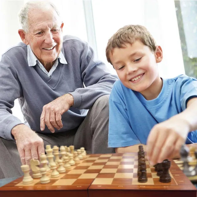 Foldable Wood Chess Game Set