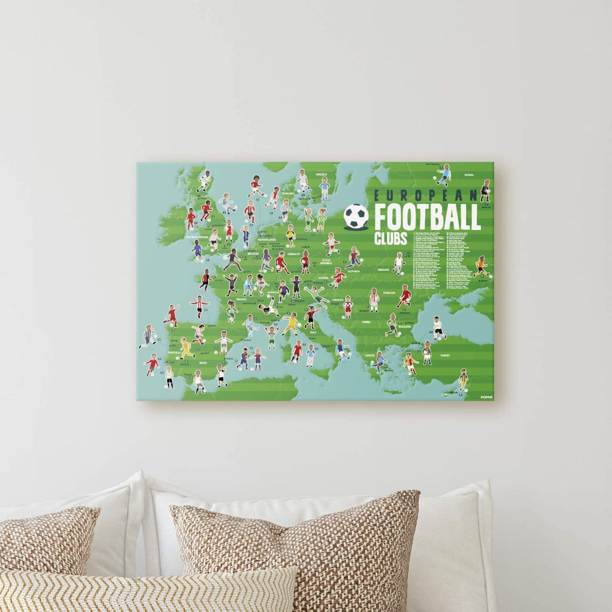 Football History and Rules Sticker Poster Poppik