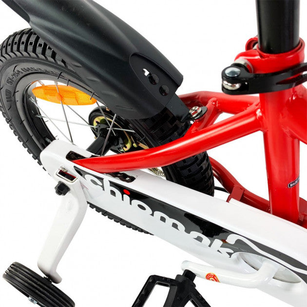 Fourteen inch red Chipmunk training bike