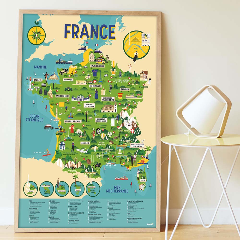 French Culture Discovery Sticker Art Poppik