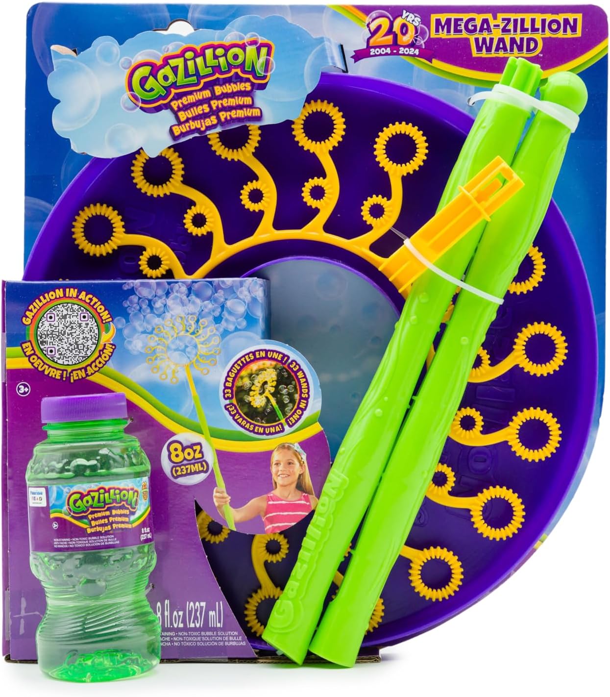 Gazillion 8oz Megazillion Wand Bubble Gazillion Yallatoys