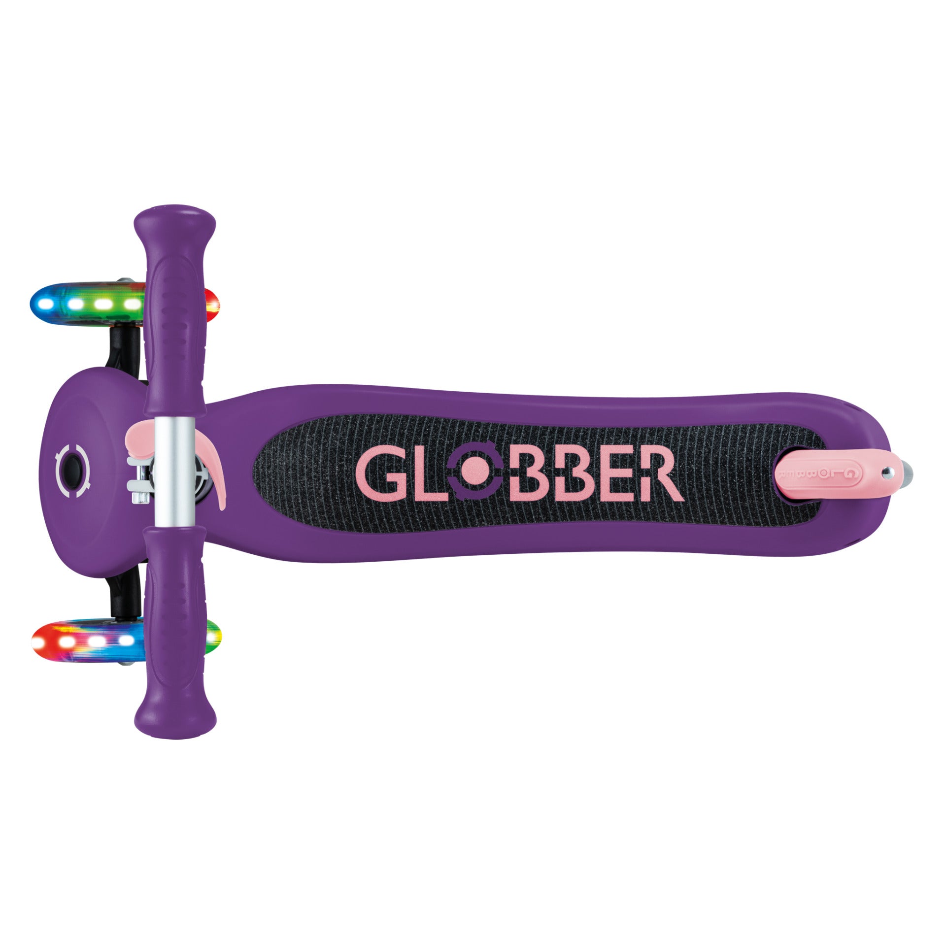 Globber Primo Lights Scooter - Purple and Pastel Pink