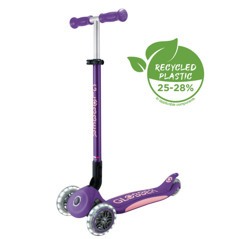 Globber Elite Lights Scooter - Purple