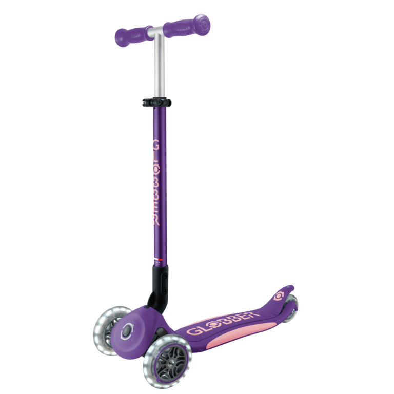Globber Elite Lights Scooter - Purple