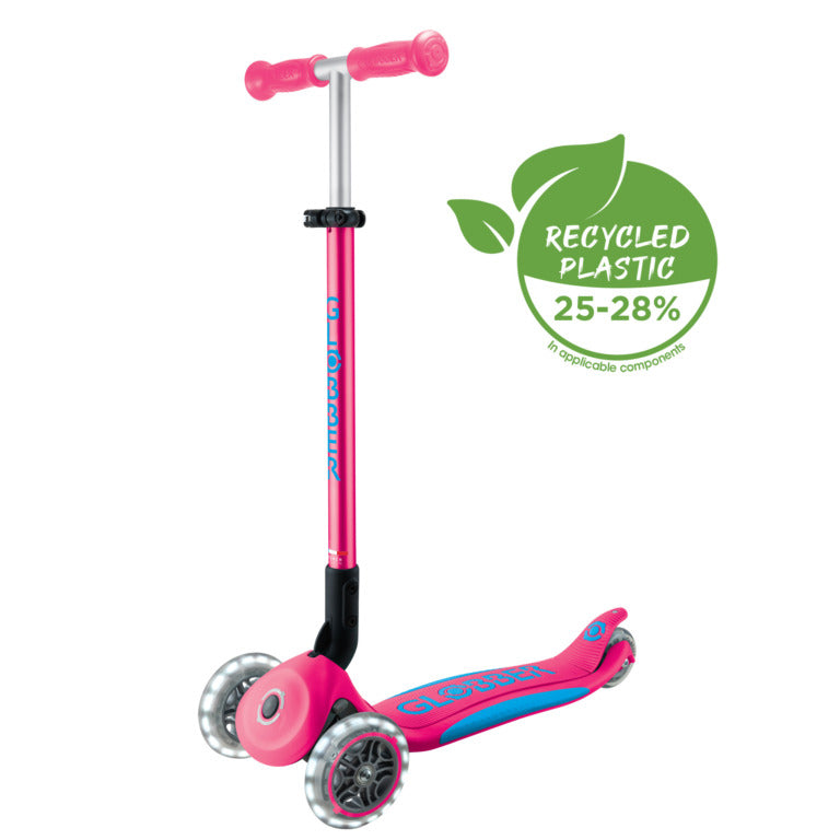 Globber Elite Lights Scooter - Fuchsia