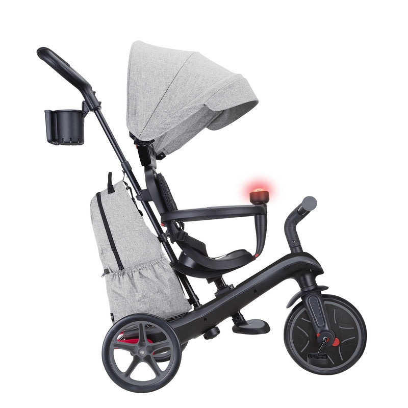 Globber Explorer Trike Deluxe Play Tricycle 4 in 1- Grey