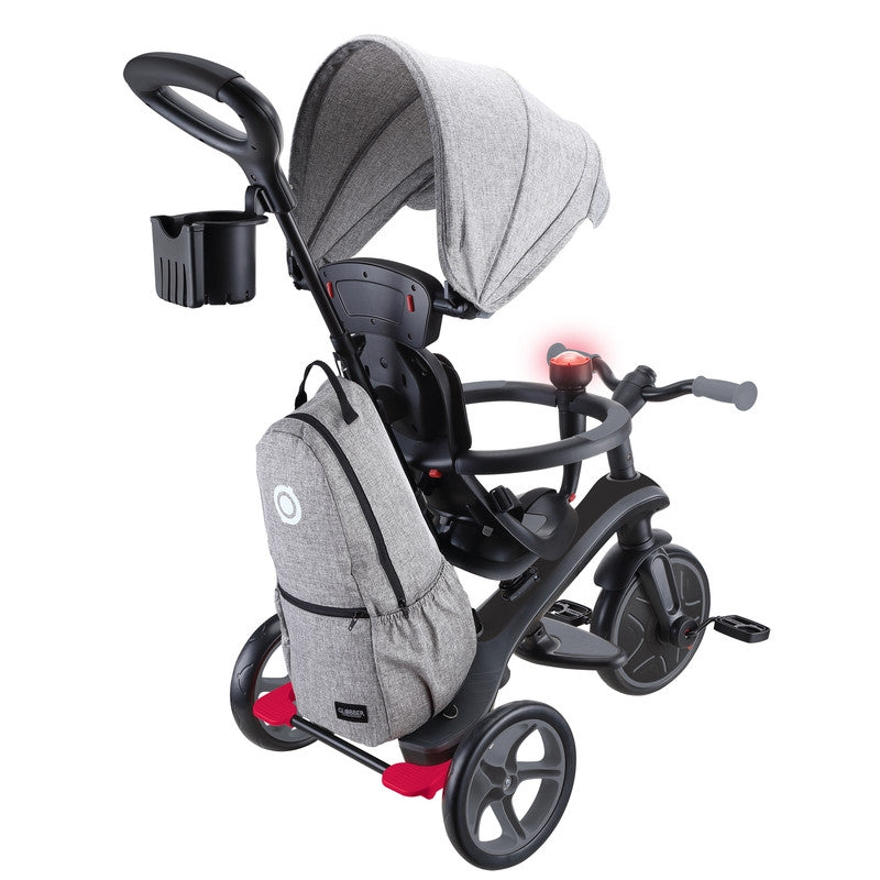 Globber Explorer Trike Deluxe Play Tricycle 4 in 1- Grey