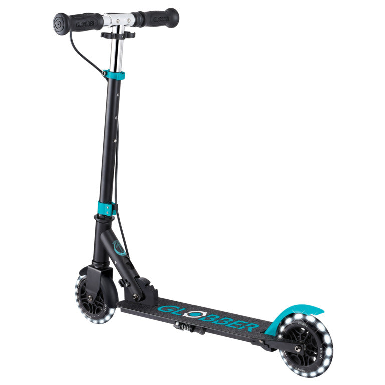 Globber Flow Element Junior Lights - Black/Teal